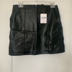 Black Faux Leather mini skirt